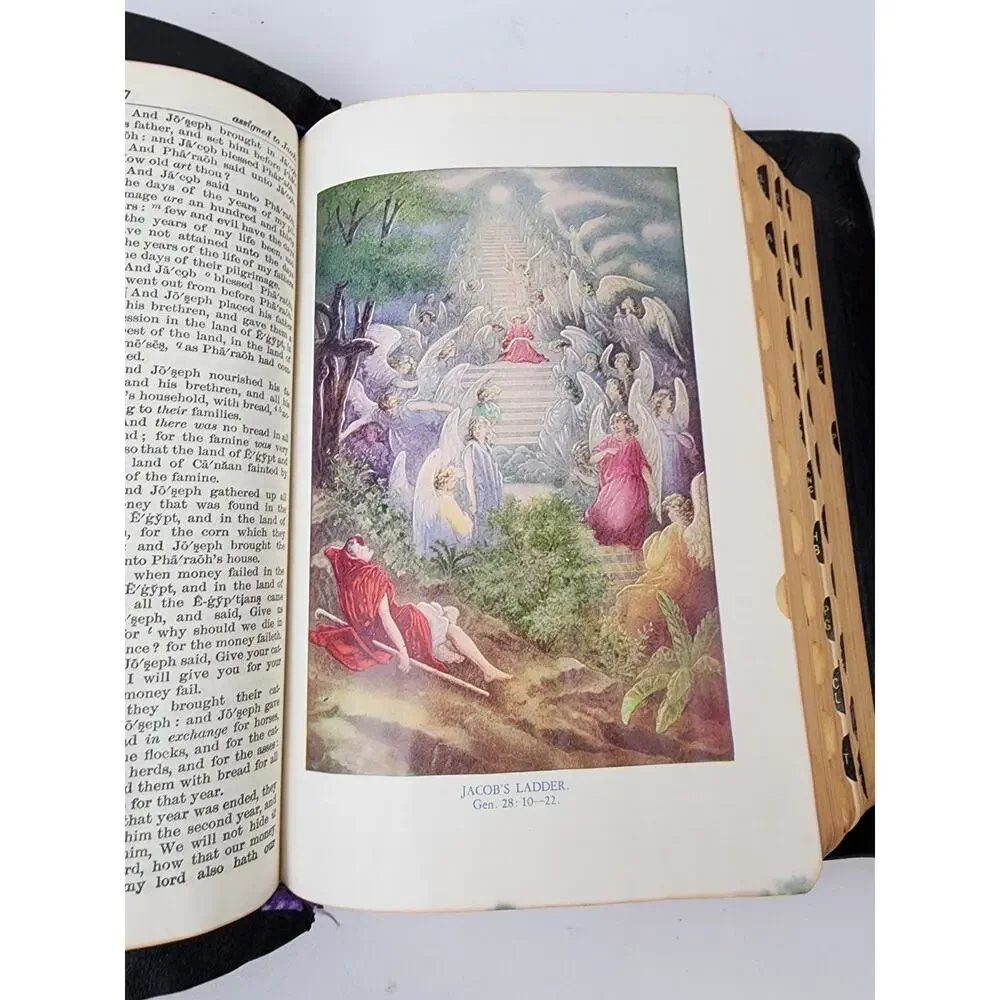 National Bible Press Old & New Testament Pronouncing Red Letter Teacher Ed. 60's